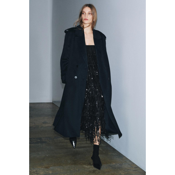 ПЛАТЬЕ МИДИ С ПАЙЕТКАМИ И БАХРОМОЙ — ZW COLLECTION LIMITED EDITION