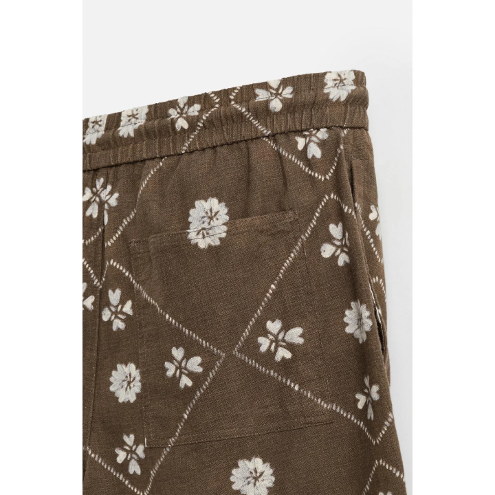 ШОРТЫ-БЕРМУДЫ С КОНТРАСТНЫМ ПРИНТОМ