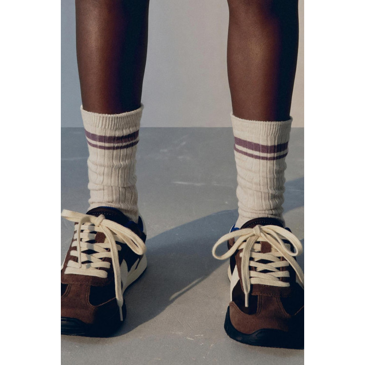 Набор из 3 пар полосатых длинных носков