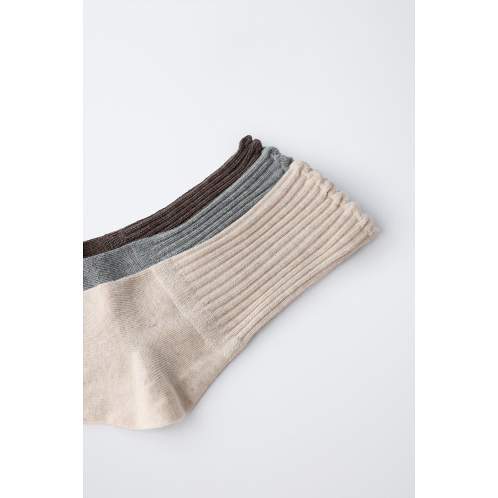 Набор из 3 пар длинных носков с волновым узором