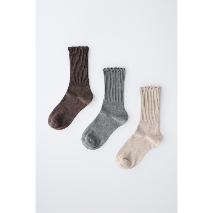 Набор из 3 пар длинных носков с волновым узором