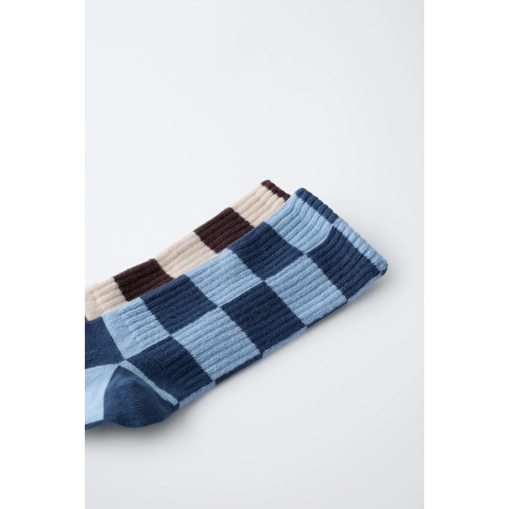 Носки в клетку, упаковка из 2 штук