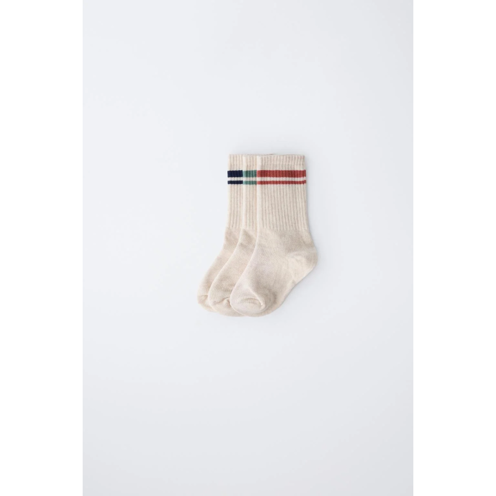 Набор из 3 пар полосатых длинных носков