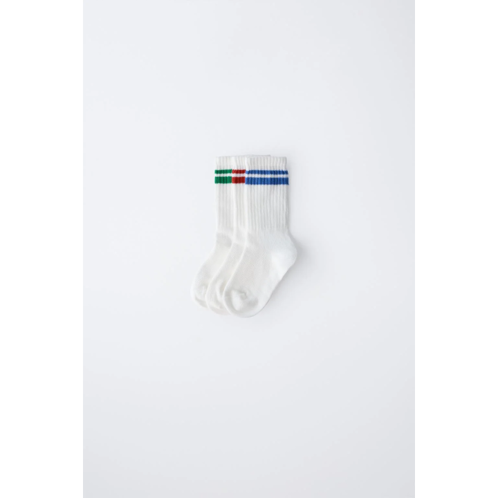 Набор из 3 пар полосатых длинных носков