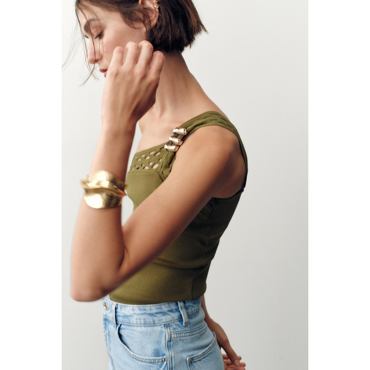 ТРИКОТАЖНЫЙ ТОП АСИММЕТРИЧНОГО КРОЯ