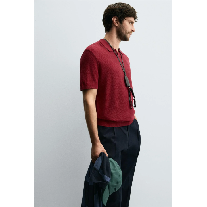 ПОЛО ИЗ РЕЛЬЕФНОГО ТРИКОТАЖА