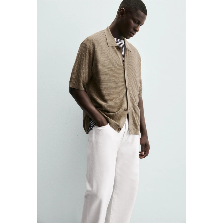 РУБАШКА ИЗ ТКАНЕВОГО ТРИКОТАЖА