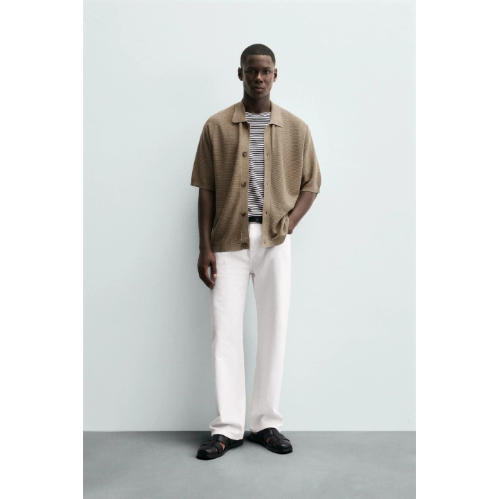 РУБАШКА ИЗ ТКАНЕВОГО ТРИКОТАЖА