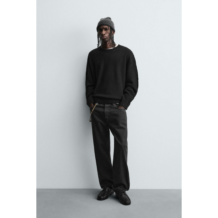 СВИТЕР С РЕЛЬЕФНЫМИ ШВАМИ