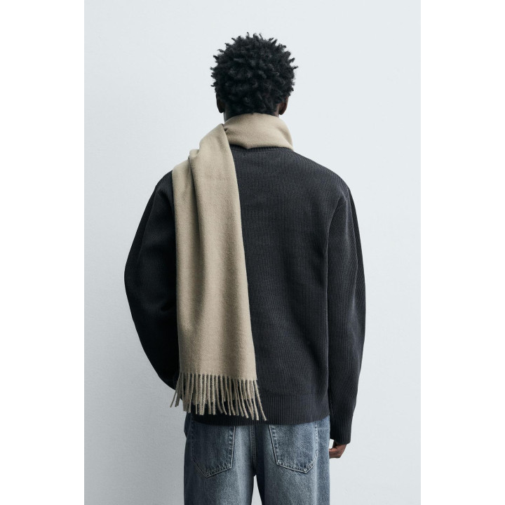 СВИТЕР ИЗ ШЕНИЛЛОВОЙ ТКАНИ С РЕЛЬЕФНЫМ УЗОРОМ