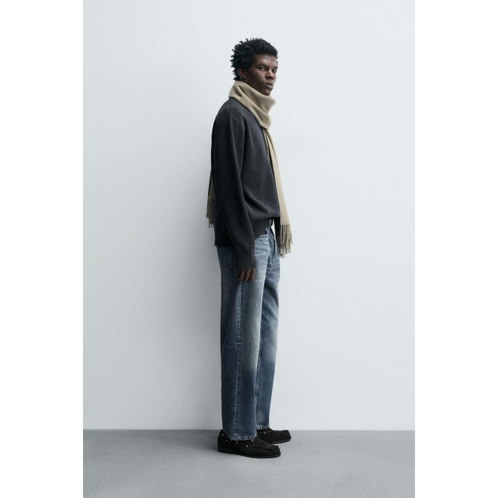 СВИТЕР ИЗ ШЕНИЛЛОВОЙ ТКАНИ С РЕЛЬЕФНЫМ УЗОРОМ