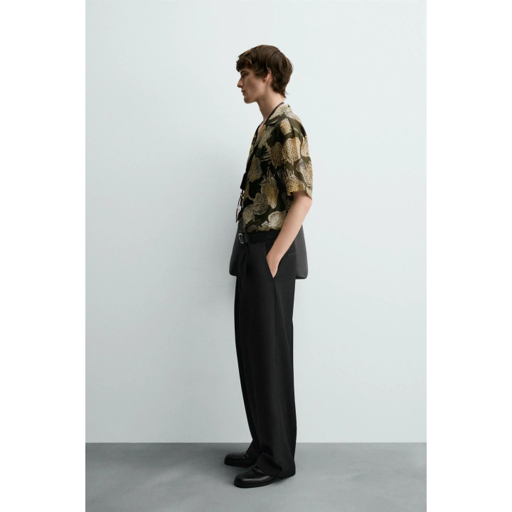 РУБАШКА ИЗ 100% РАМИ С ПРИНТОМ «КЛУБНИКА»