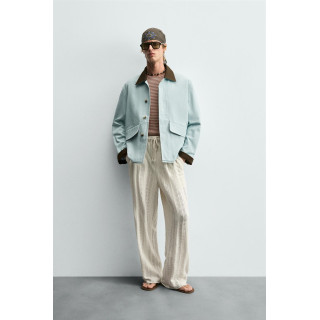 КУРТКА С КОНТРАСТНЫМ ВОРОТНИКОМ