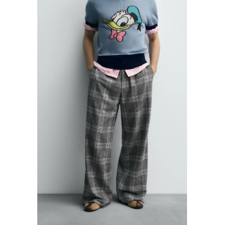 БРЮКИ WIDE FIT В КЛЕТКУ HARRY LAMBERT FOR ZARA X DISNEY
