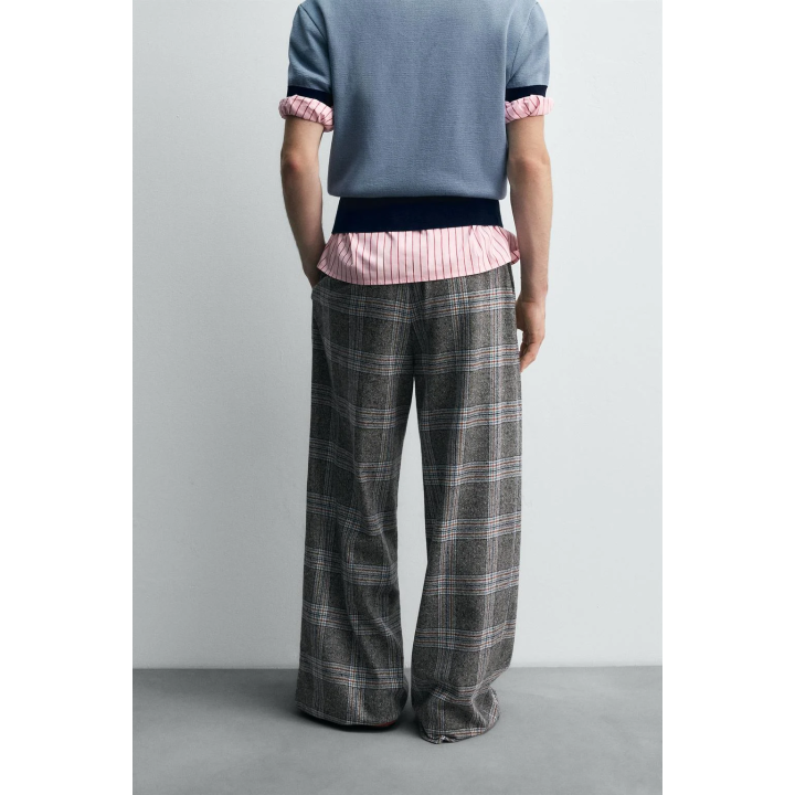 БРЮКИ WIDE FIT В КЛЕТКУ HARRY LAMBERT FOR ZARA X DISNEY