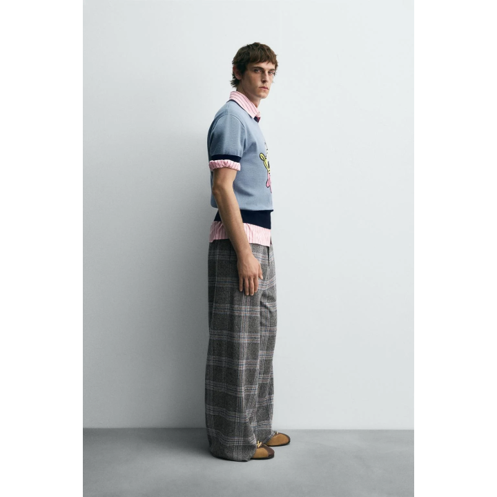 БРЮКИ WIDE FIT В КЛЕТКУ HARRY LAMBERT FOR ZARA X DISNEY