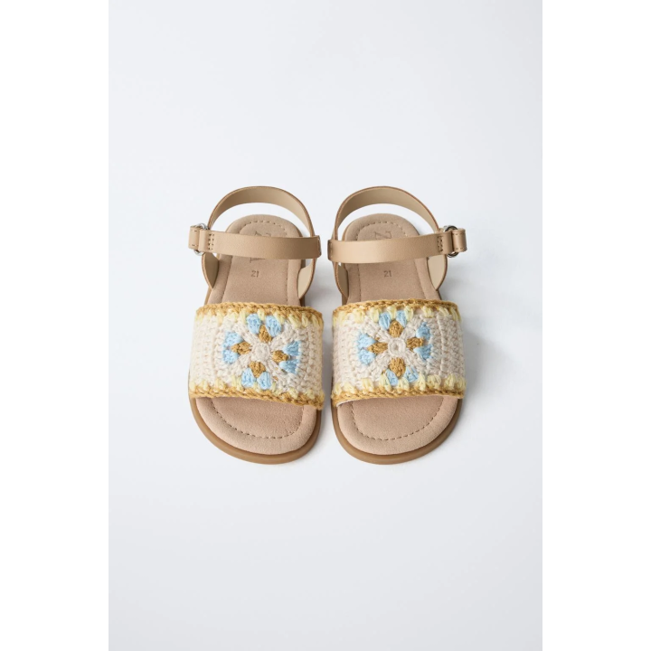 Вязанные босоножки без пятки