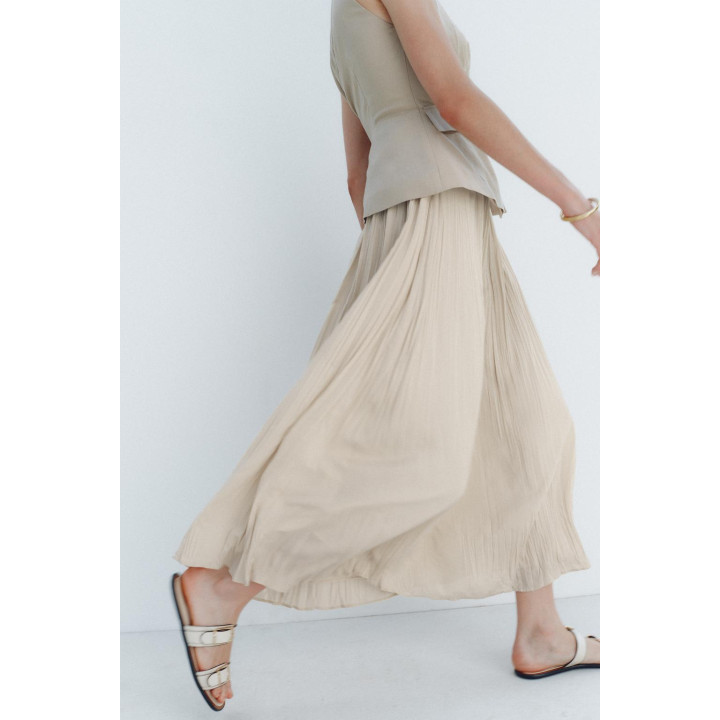 ПЛАТЬЕ-ЖИЛЕТ МИДИ С ПЛИССИРОВАННОЙ ЮБКОЙ