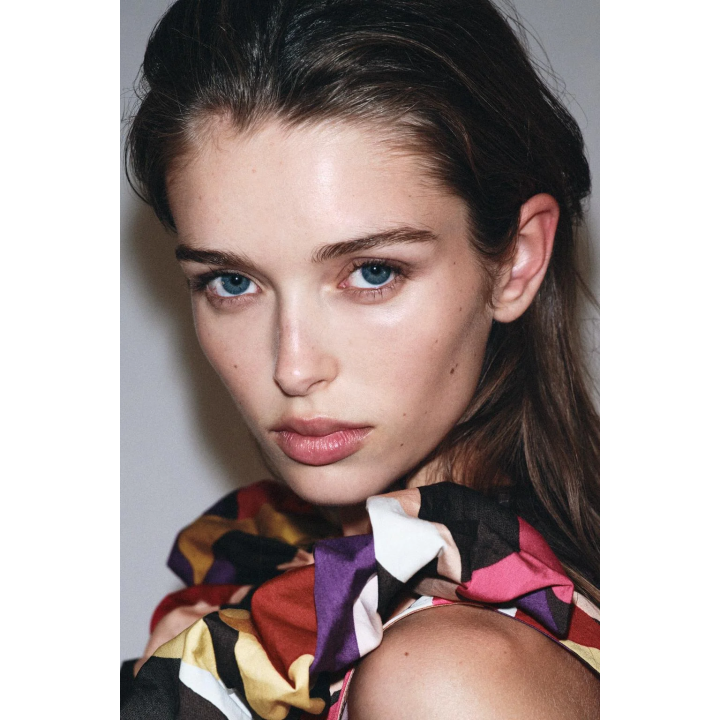 ПЛАТЬЕ МИДИ ИЗ ПОПЛИНА С ПРИНТОМ