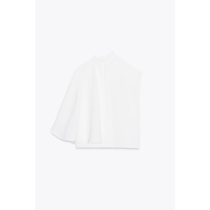 ТОП ИЗ КРЕПА С АСИММЕТРИЧНОЙ НАКИДКОЙ