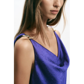 ПЛАТЬЕ-КОМБИНАЦИЯ МИДИ С ФУРНИТУРОЙ