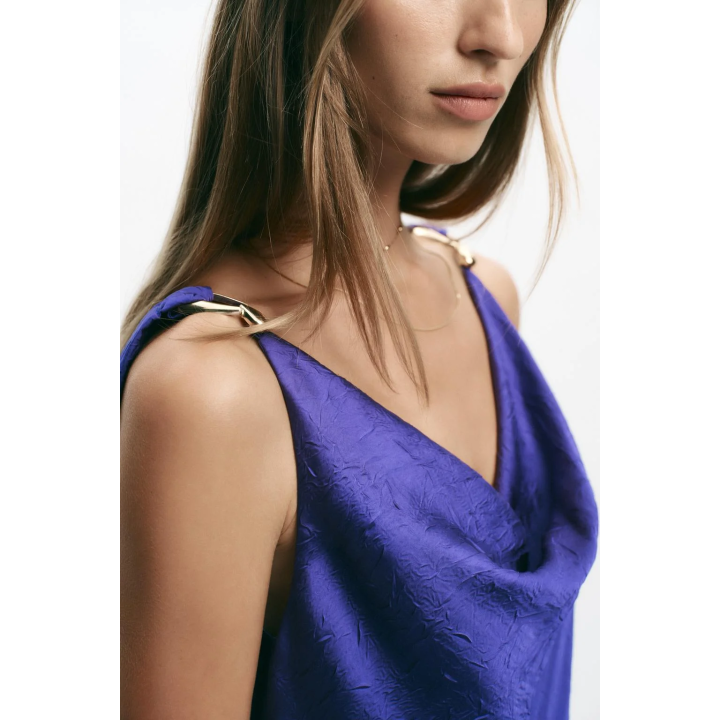 ПЛАТЬЕ-КОМБИНАЦИЯ МИДИ С ФУРНИТУРОЙ