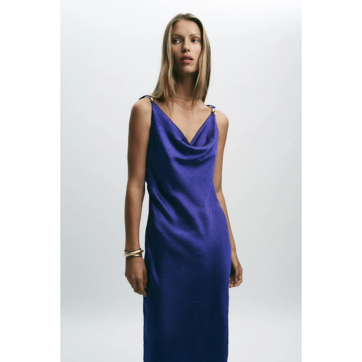 ПЛАТЬЕ-КОМБИНАЦИЯ МИДИ С ФУРНИТУРОЙ