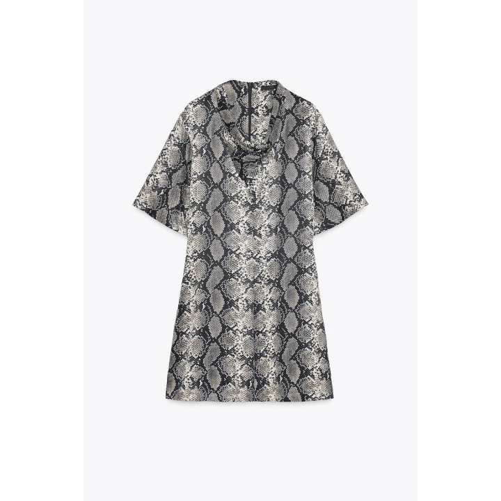 МИНИ-ПЛАТЬЕ С АНИМАЛИСТИЧЕСКИМ ПРИНТОМ