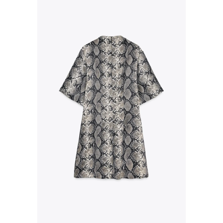 МИНИ-ПЛАТЬЕ С АНИМАЛИСТИЧЕСКИМ ПРИНТОМ