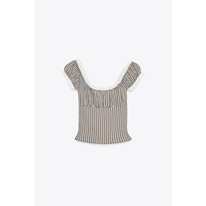 ТОП В КЛЕТКУ ВИШИ С КРУЖЕВОМ