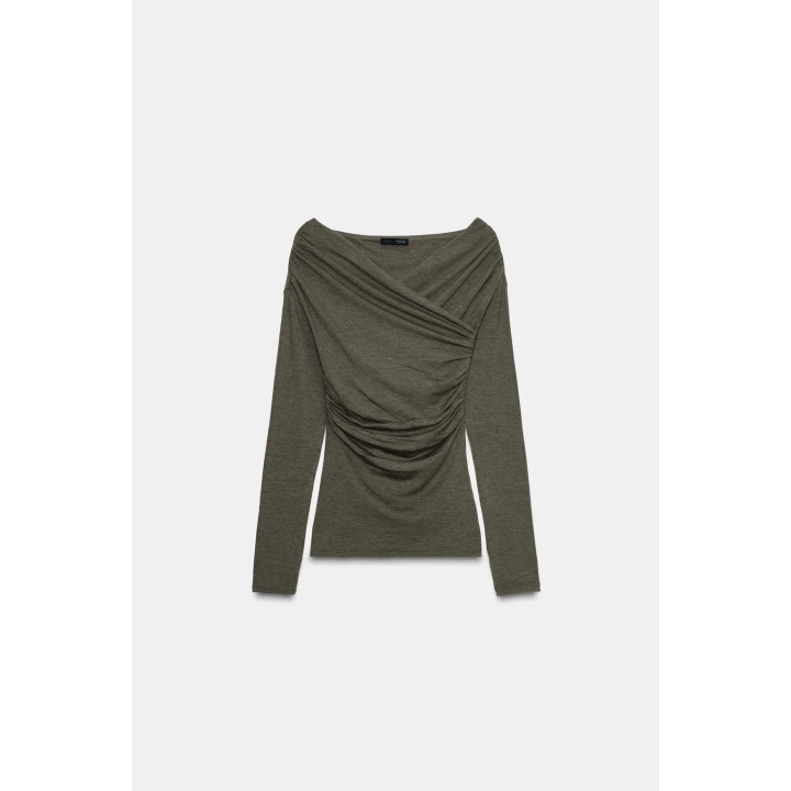 Топ с драпированным декольте