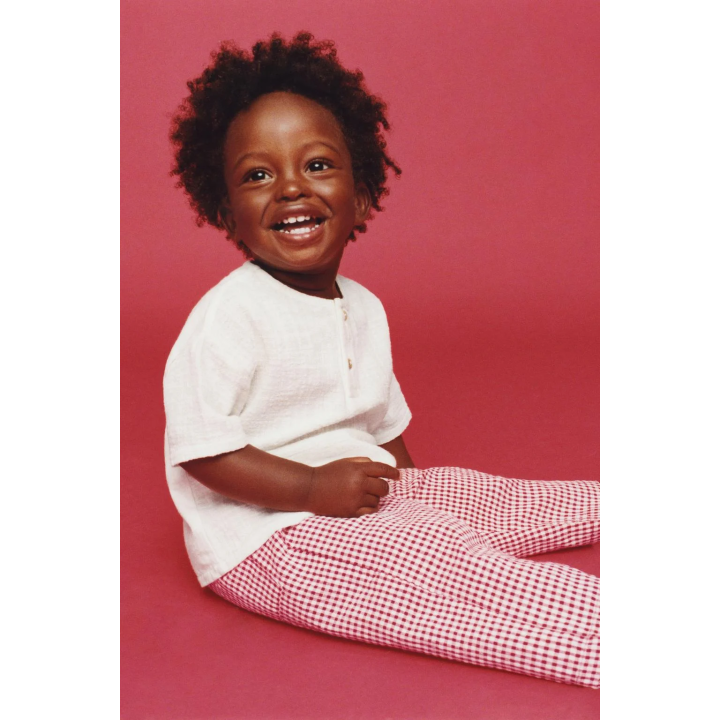 ФУТБОЛКА С ВОРОТНИКОМ ХЕНЛИ ИЗ РЕЛЬЕФНОЙ ТКАНИ