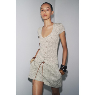 ТОП-ЖИЛЕТ В СТИЛЕ РУСТИК С ПУГОВИЦАМИ