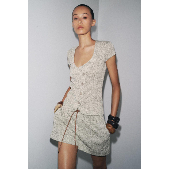 ТОП-ЖИЛЕТ В СТИЛЕ РУСТИК С ПУГОВИЦАМИ