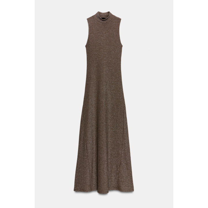 ПЛАТЬЕ БЕЗ РУКАВОВ С МЕТАЛЛИЗИРОВАННОЙ НИТЬЮ