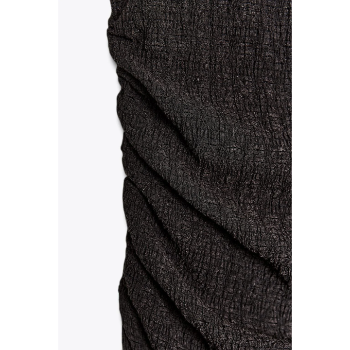 ДЛИННОЕ ТЕКСТУРИРОВАННОЕ ПЛАТЬЕ-ХАЛТЕР