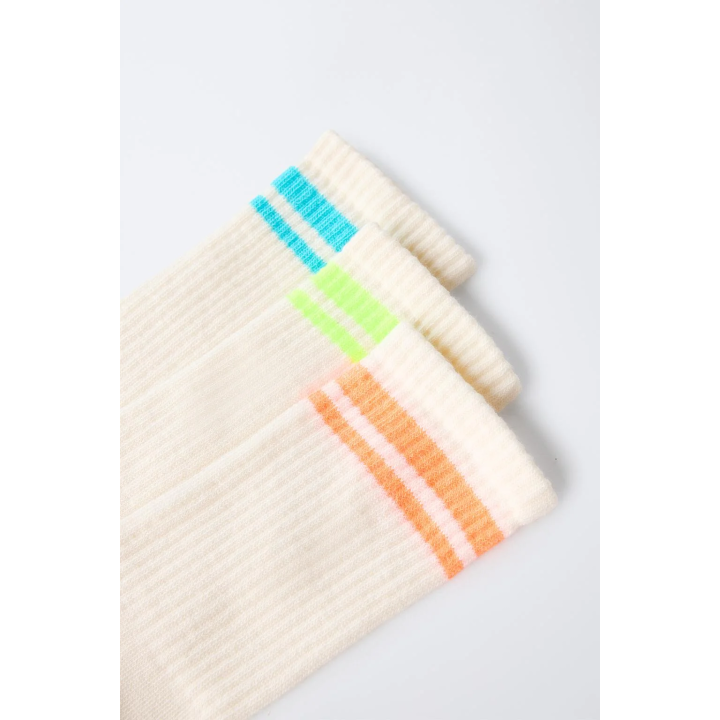 Набор из трех длинных носков в полоску