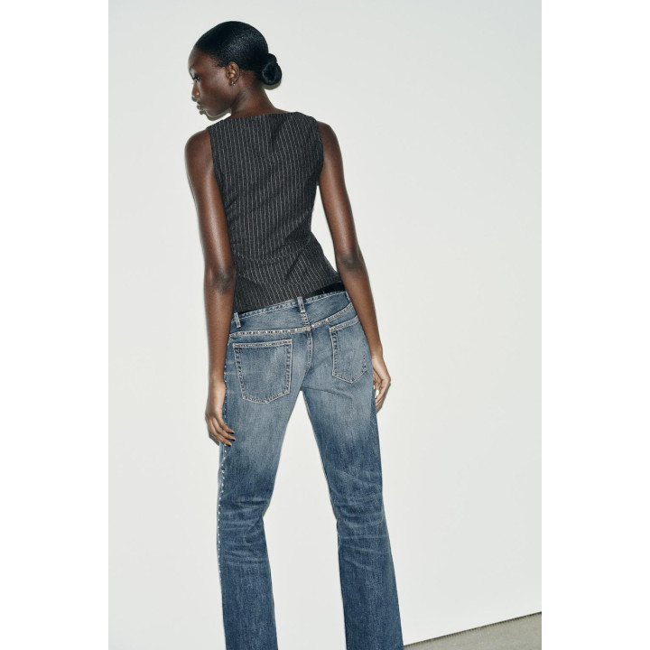 ТОП-ЖИЛЕТ В ТОНКУЮ ПОЛОСКУ