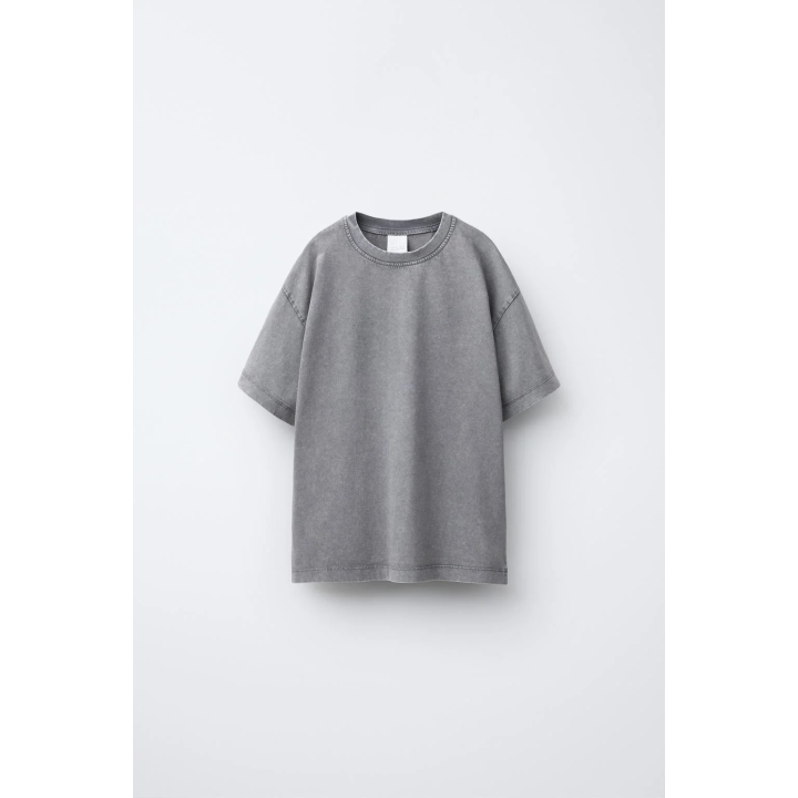 ФУТБОЛКА ИЗ ТКАНИ С ЭФФЕКТОМ ПОТЕРТОСТИ