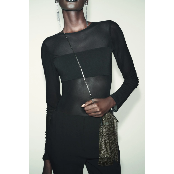 БОДИ ИЗ ТЮЛЯ КОНТРАСТНОГО ЦВЕТА