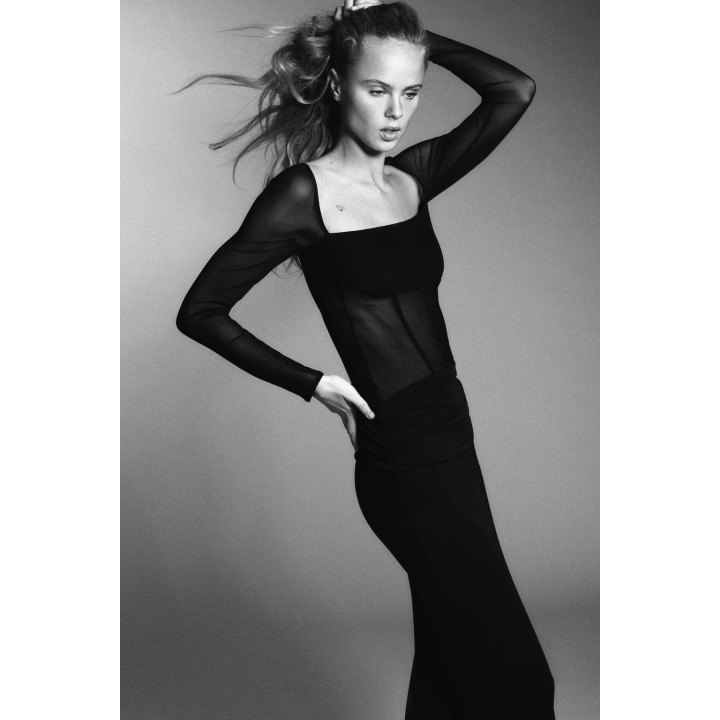 КОМБИНИРОВАННОЕ ПЛАТЬЕ СВОБОДНОГО КРОЯ