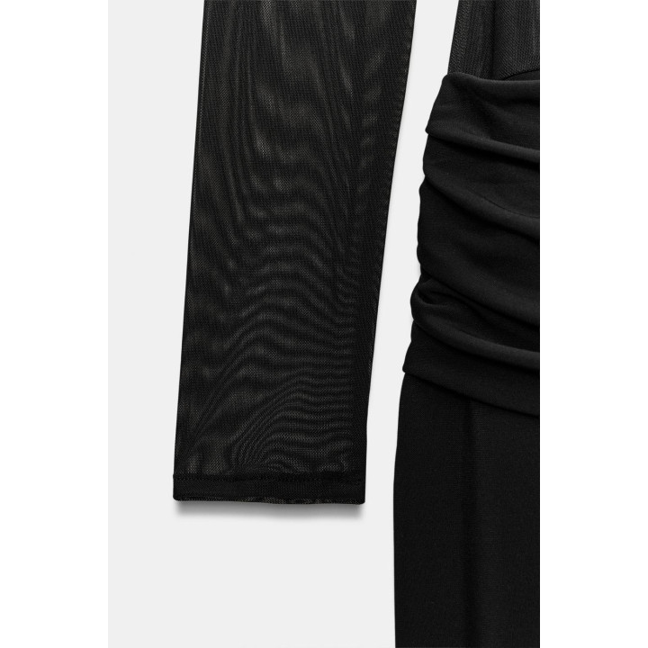 КОМБИНИРОВАННОЕ ПЛАТЬЕ СВОБОДНОГО КРОЯ