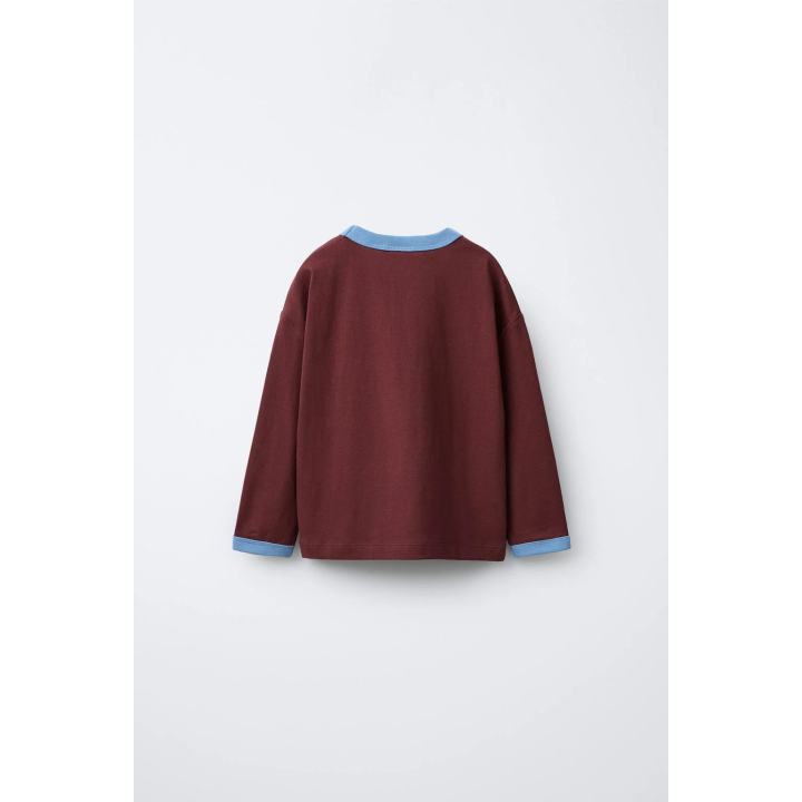 Набор из двух простых футболок с контрастными оборками