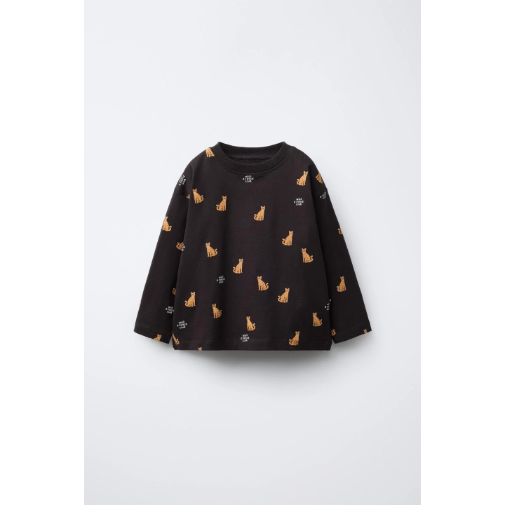 ФУТБОЛКА С АНИМАЛИСТИЧЕСКИМ ПРИНТОМ