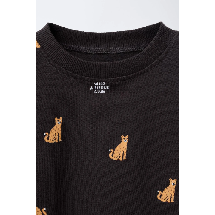 ФУТБОЛКА С АНИМАЛИСТИЧЕСКИМ ПРИНТОМ