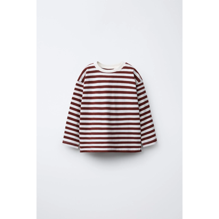 ЛОНГСЛИВ С ПРИНТОМ В ПОЛОСКУ