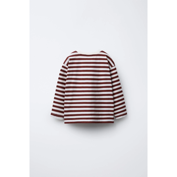 ЛОНГСЛИВ С ПРИНТОМ В ПОЛОСКУ