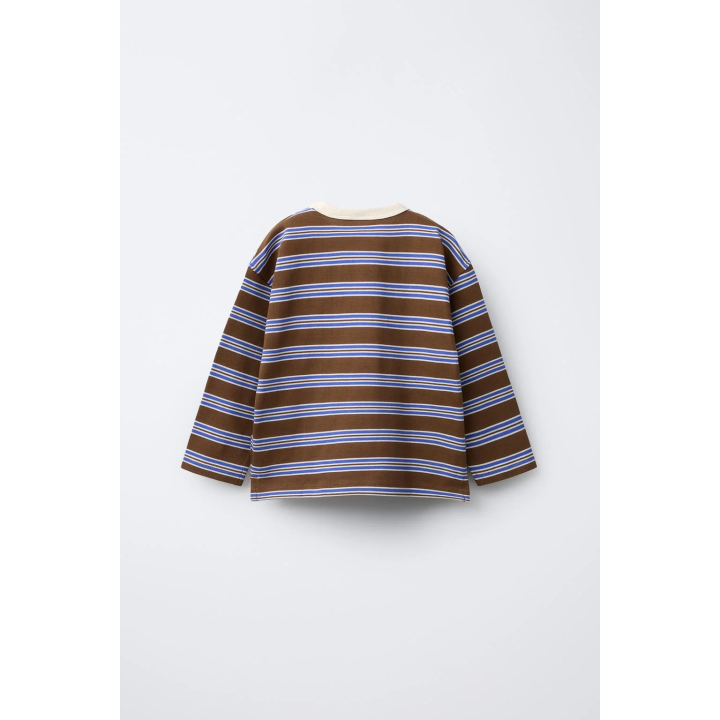 ФУТБОЛКА ИЗ ПЛОТНОЙ ТКАНИ В ПОЛОСКУ