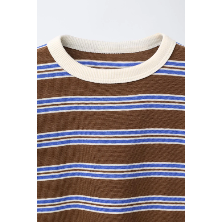 ФУТБОЛКА ИЗ ПЛОТНОЙ ТКАНИ В ПОЛОСКУ