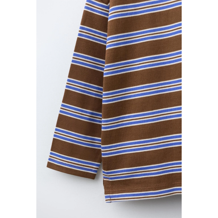 ФУТБОЛКА ИЗ ПЛОТНОЙ ТКАНИ В ПОЛОСКУ